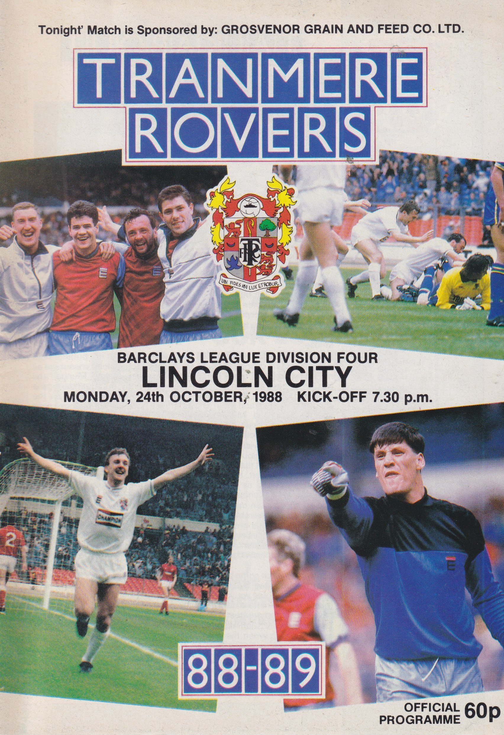 Tranmere Rovers v Lincoln City match programme